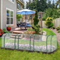 Outsunny® Szklarnia Foliowa Cieplarnia z 3 Drzwiami Uprawa Roślin Ochrona UV Stal PCV(m-10)