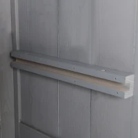 Outsunny Casetta in Legno da Giardino con Tetto Impermeabile, Armadio da Esterno Porta Attrezzi da Giardino con 3 Mensole, 77×54.2×179cm(m-9)