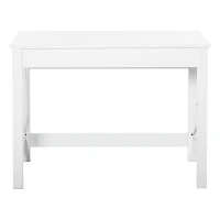 HOMCOM Rectangle Laptop Table Minimalist Style Home Office Computer Desk Writing Workstation, White Wood Grain(m-11)