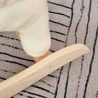 HOMCOM Kids Plush Ride On Rocking Horse with Sound Handle Grip Wide Seat for Child 18-36 Months Rocking Toy for Toddler Grey(m-9)