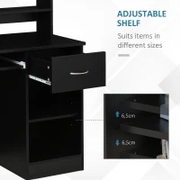HOMCOM Modern Wooden Computer Desk Workstation with Keyboard Tray, Drawer & Monitor Stand for Home Office, Study(m-5)