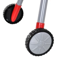 HOMCOM Kids BBQ Play Set Children Role Play Game Toy Cook BBQ Carbon Grill Storage 39Pcs Toy Accessories, Adjustable Light, Sound - Red- 3 years+(m-5)