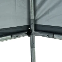 PawHut Gallinero para Exterior 300x400x195 cm Cubierta de Tela Oxford Impermeable y Anti-UV para Patio Plata(m-9)