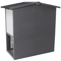 PawHut Conejera de Exterior Madera de 2 Niveles Jaula para Conejos Animales Pequeños con Techo Abatible Zona Abierto Telescópica Bandeja Extraíble y Rampa 101,5x90x100 cm Gris(m-9)