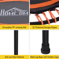 Homcom trambulina interior/exterior, 101.6x25cm, neagra(m-7)