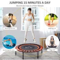 Homcom trambulina interior/exterior, 101.6x25cm, neagra(m-8)