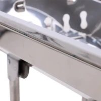 Outsunny Barbecue pe Carbune Pliabil Portabil in Otel 104x33x70cm(m-10)