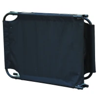 Outsunny leżak do opalania leżak ogrodowy leżak relaksacyjny poduszka z okienkiem do czytania składany czarny(m-7)