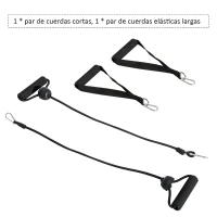 HOMCOM Power Tower Máquina de Musculación Multiestación 5 en 1 Ejercicios Dip Pull-up Flexiones y Abdominales 129x98x172-224cm Marco de Acero y Carga 120kg(m-6)