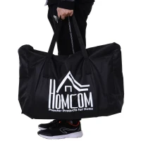 HOMCOM Opblaasbare trainingsmat, gymnastiek tumbling mat, PVC, grijs, 3 x 1 m(m-7)