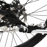 HOMCOM Remolque de Bicicleta para Niños de 2 Plazas con Amortiguadores para Correr con Barra y Kit de Footing 142x85x105cm Rojo(m-8)