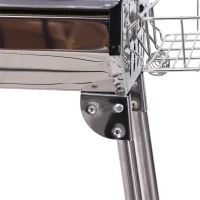 Outsunny Barbecue pe Carbune Pliabil Portabil in Otel 104x33x70cm(m-11)