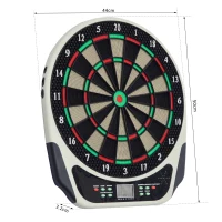 HOMCOM Dartbord elektronisch dartbord dart dartspel 6 darts 8 spelers(m-3)