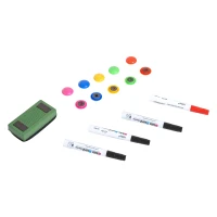 HOMCOM Whiteboard magneetbord wandbord whiteboard met toebehoren 90 x 60 cm(m-7)
