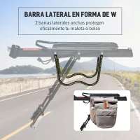 HOMCOM Portaequipajes para Bicicleta Parrilla Trasera Bicicleta de Aluminio con Reflector Rojo para Maletas Ciclismo Carga Máx. 25 kg 58x39x14,5 cm Negro(m-6)
