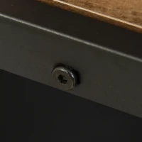 HOMCOM computer desk industrial style desk office table with drawers home office table MDF metal brown + black 110 x 55 x 75 cm(m-8)