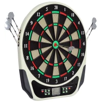 HOMCOM Dartbord elektronisch dartbord dart dartspel 6 darts 8 spelers(m-1)