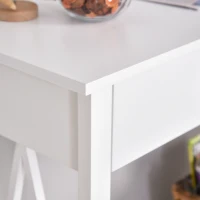 HOMCOM Mesa Auxiliar para la Entrada Con 2 Cajones y 1 Estante Inferior para Gran Espacio de Almacenaje para Muebles de Recibidor Tipo Consola Clásica Vintage 106x36x85cm Blanco(m-8)