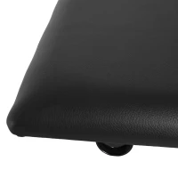 HOMCOM pianokruk pianobank piano bank cosmetische kruk in hoogte instelbaar inklapbaar metaal kunstleer schuimstof zwart 39 x 29 x 45-51 cm(m-8)