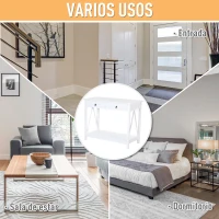 HOMCOM Mesa Auxiliar para la Entrada Con 2 Cajones y 1 Estante Inferior para Gran Espacio de Almacenaje para Muebles de Recibidor Tipo Consola Clásica Vintage 106x36x85cm Blanco(m-6)