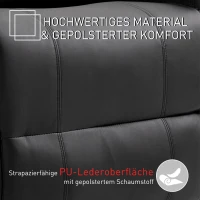 HOMCOM fotel do masażu fotel relaksacyjny fotel telewizyjny funkcja masażu funkcja leżenia sztuczna skóra drewno metal pianka czarny 82 x 97 x 110 cm(m-7)