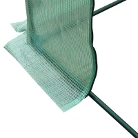 Outsunny Serra da Giardino Porta Avvolgibile a Cerniera in PE(Polietilene 140g/m²) , Serra da Balcone con Telaio in Acciaio Tubi Metallici Verniciati a Polvere 200x73x168cm(m-8)