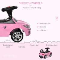 HOMCOM Ride on Car Baby Toddler Walker Foot to Floor Sliding Car Slider Pink(m-5)