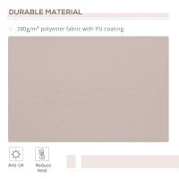 Outsunny Window Awning Canopy Garden Shelter w/ Hand Crank (3 x 2m, Coffee) Outdoor Door Wall Mounted Yard Patio Cover(m-4)