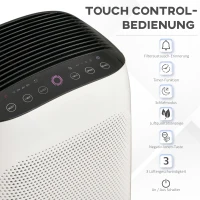 HOMCOM luchtreiniger met HEPA-filter tot 25-35 m³ met stille slaapstand(m-5)