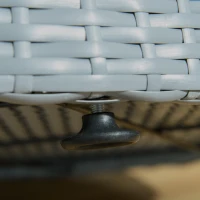 PawHut rotan kennel kussen hondenhok huisdier bed hondenmand buiten grijs(m-9)