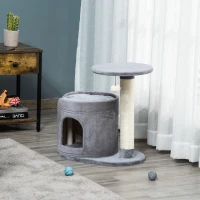 PawHut krabpaal krabpaal met kattengrot speelgoed bal kattenkrabpaal krabpaal(m-10)