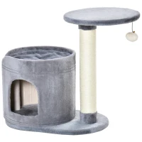 PawHut krabpaal krabpaal met kattengrot speelgoed bal kattenkrabpaal krabpaal(m-11)