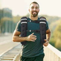 HOMCOM Gewichtsvest Verstelbaar 10 kg Krachttraining Zwart(m-2)