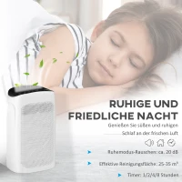 HOMCOM luchtreiniger met HEPA-filter tot 25-35 m³ met stille slaapstand(m-6)
