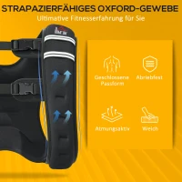 HOMCOM Gewichtsvest Verstelbaar 10 kg Krachttraining Zwart(m-4)