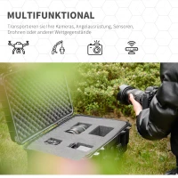 Outsunny set van 2 lege gereedschapskoffers met schuim waterdicht 34x29x15cm(m-7)