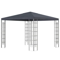Outsunny Garden Gazebo 3 x 3 m Gazebo Garden Tent Marquee Steel Grey(m-11)
