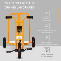 HOMCOM kinderdriewielfiets driewieler met platform voor kinderen 3-5 jaar veelkleurig(m-7)