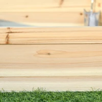 Outsunny verhoogd bed zeshoekige DIY plantenbak planter gemaakt van hout natuurlijk(m-8)