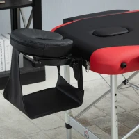 HOMCOM Portable Massage Table, with Carrying Case, Lightweight Couch Spa Beauty Bed with Adjustable Height, Aluminium Frame, Black(m-10)