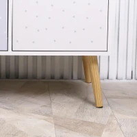 HOMCOM Aparador Infantil de Salón con 3 Cajones y 3 Compartimentos Abiertos para Libros Juguetes Armario Auxiliar de Almacenamiento para Dormitorio Cocina 100x39x69 cm Blanco(m-9)