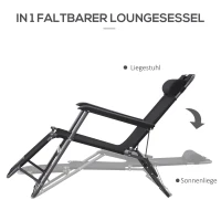 Outsunny ligstoel 118cm x 60cm x 80cm(m-6)