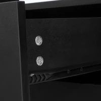 Vinsetto Printer Stand with Wheels, Mobile Printer Table with Open Shelves, Drawers and Enclosed Compartment for Home Office, 80W x 38.5D x 74.5Hcm, Black(m-8)