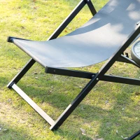 Klapstoel set van 2 klapstoelen inklapbare tuinstoel campingstoel aluminium grijs(m-8)