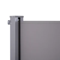 Markiza zewnętrzna zasłona przeciwsłoneczna osłona roleta boczna poliester szara 300 x 160 cm Outsunny(m-9)