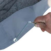 Paviljoen partytent met zijdelen PC dak aluminium bruin 3,45 x 2,8 m(m-6)