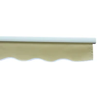 markiza aluminiowa markiza składana osłona przeciwsłoneczna z korbką ręczną 3,5x2,5 m kolor beżowy + kremowy(m-6)