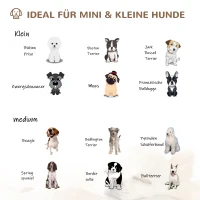 PawHut hondenmand hondenmat hondenkussen hondenmatras rond hondenbed hondensofa huisdierbed voor honden katten linnenachtig polyester donkergrijs + crèmewit 85 x 85 x 35 cm(m-7)