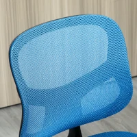 Vinsetto Mesh Bürostuhl Schreibtischstuhl Drehstuhl 360° drehbar Höhenverstellbar Blau 52 x 54 x 74-84 cm(m-8)