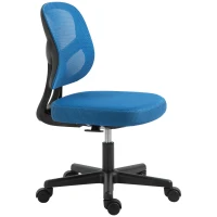 Vinsetto Mesh Bürostuhl Schreibtischstuhl Drehstuhl 360° drehbar Höhenverstellbar Blau 52 x 54 x 74-84 cm(m-11)